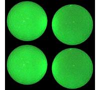Merkts - Palline fluorescenti fluorescenti in gomma elastica, 4 palline da luminose, ideali per sport notturni, palline da automatiche che assorbono la luce e le luminose palle