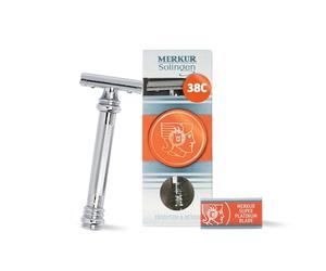 Merkur 38C Barber Pole Rasoio a manico lungo, con lama di sicurezza