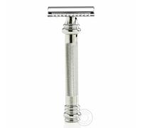 Merkur 38C Barbiere Palo Doppio Filo De Cromo Rasoio di Sicurezza - Manico Lungo