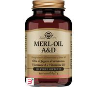Merl Oil A & D Solgar 100 Perle Softgels
