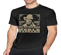 Merle Haggard Sing Me Back Home Mens Fashion Short Sleeve T-Shirt Cotton Shirts Outdoor Black 3XL