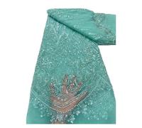 Merletto Africano Con Perline Tessuti Di Pizzo Tulle Nigeriano Stile Senegal For Abito Da Donna 5 Metri Design Bello Ed Elegante(0)