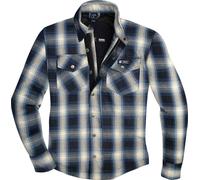 Merlin Axe Camicia da moto, blu/bianco, Taglia S