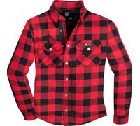 Merlin Axe Camicia da moto, nero-rosso, taglia XL per maschi