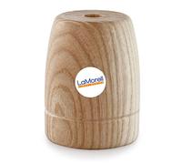 MERLOTTI CAVI KIT BICCHIERINO COPRI PORTALAMPADA DESIGN VINTAGE IN LEGNO DI FRASSINO VERNICIABILE COMPLETO DI ACCESSORI DI MONTAGGIO PER PENDEL E LAMPADARI