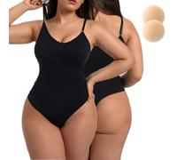 Merlvida Body Contenitivo Modellante Donna con Perizoma Shapewear Snellente Body Donna Senza Cuciture Thong Bodysuit Dimagrante Tanga Shaper Intimo Pancia Piatta Spallino Regolabile