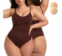 Merlvida Body Contenitivo Modellante Donna con Perizoma Shapewear Snellente Body Donna Senza Cuciture Thong Bodysuit Dimagrante Tanga Shaper Intimo Pancia Piatta Spallino Regolabile