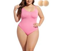 Merlvida Body Contenitivo Modellante Donna con Perizoma Shapewear Snellente Body Donna Senza Cuciture Thong Bodysuit Dimagrante Tanga Shaper Intimo Pancia Piatta Spallino Regolabile