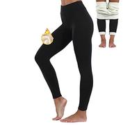 Merlvida Leggins Invernali Donna Foderati in Pile Ispessito Leggins Felpati Collant Caldo Leggings Termici Vita Alta Opachi Pantaloni Calzamaglia Termica Invernale Felpata Pantacollant Elasticizzati