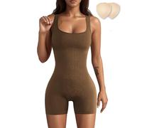 Merlvida Tuta Intera Donna Corto Jumpsuit Sportivo Senza Cuciture Completo Palestra Elasticizzato Tutina Aderente Elegante Body Sexy Estivo Lifting Gym Yoga Workout