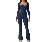 Merlvida Tuta Intera Donna Sportiva Maniche Lunghe Tuta Completa Senza Cuciture Completo Palestra Jumpsuit Elegante Body Sexy Aderente Abbigliamento Sportivo Yoga Gym Workout