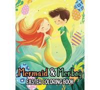 Mermaid and Merboy Easter Coloring Book