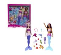Mermaid Barbie Dolls - Confezione da 2: animali marini, fasce per capelli e accessori oceanici Barbie