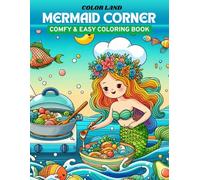 Mermaid Corner: Comfy & Easy Coloring Book For Kids Aged 4 to 8