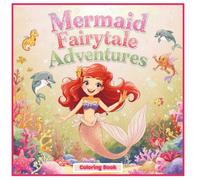 Mermaid Fairytale Adventures Coloring Book: Kawaii, Cute Coloring Book for Kids