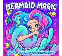Mermaid Magic Coloring Book: Ocean Fantasy Coloring Pages with Cute Mermaids, Coral Reefs, and Magical Sea Life Illustrations for All Ages Relaxation