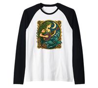 Mermaid Mandolino Art Nouveau Shantycore Maglia con Maniche Raglan