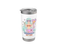 Mermaid Mood Ocean Peace Vibes Bicchiere termico in acciaio inox doppia parete