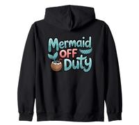 Mermaid Off Duty Beach Lover Fantasy Art Felpa con Cappuccio