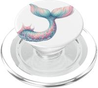 Mermaid Pastel Ocean Splash, coda arcobaleno, pinna a forma di sirena marina PopSockets PopGrip per MagSafe