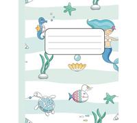 Mermaid & Sea Creatures Composition Notebook - Pastel Ocean Adventure: Cute Mermaid, Seahorse, Turtle & Fish | 7.5 x 9.25 in | Lined Pages | Girls Writing Journal | Perfect for School, Summer or Gifts