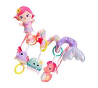 Mermaid Sensory Plush Toy - Car Seat Stroller Crib Rattle with Music Box, BB Squeaker | Developmental Infant Activity Toy for Early Learning, Hand-Eye Coordination, Exploration, Infant Sensory Develop