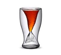 Mermaid Shot Glass for Whiskey 100 ML Double Wall Glass Cup Creative Design Transparent Durable Unique Stylish Fun