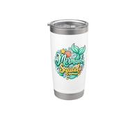 Mermaid Squad - Conchiglia a forma di cuore per amanti dell'oceano Bicchiere termico in acciaio inox doppia parete