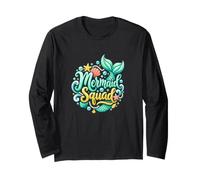 Mermaid Squad - Conchiglia a Forma di Cuore per Amanti dell'Oceano Maglia a Manica