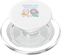 Mermaid Squad Kawaii Sirena e Gatto Ragazze Corrispondenza PopSockets PopGrip per MagSafe