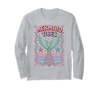 Mermaid Vibes, Mermaid Lover Design per Ragazze e Bambini Maglia a Manica