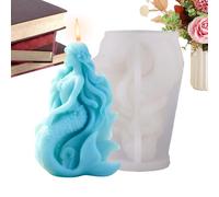 Mermaids Candle Casting Mold - 1.97inch 3D Mermaids Silicones Molds | Mermaid Silicone Resins Mold | Silicone Moulds For Making Mermaid Candles For Resin Casting Resin Plaster Soap Crafts Decoration