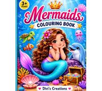 Mermaids colouring book: Fun & Easy Ocean Princess Coloring Pages for kids 3+years