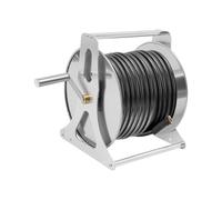 Mermajestic Avvolgitubo in acciaio inox, per tubi fino a 50 metri, colore argento