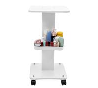 Mermajestic Beauty Cart Rolling Multifunzionale con 4 ruote Silent Wheels, 3 tipi di trucco, legno e metallo frame, 88 kg per saloni, spa barber negozi