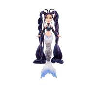 Mermaze Mermaidz Winter Waves - NERA - Include bambola alla moda sirena, pinna che cambia colore, coda glitterata e accessori - Età: 4+ anni