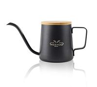 MERMOO YILAN Bollitore a collo di cigno, 350 ml, piccola caffettiera in acciaio inox, a collo di cigno, Pour Over Kettle Coffee Pot, nero