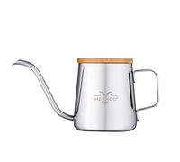 MERMOO YILAN Bollitore a collo di cigno, 350 ml, piccola caffettiera in acciaio inox, a collo di cigno, Pour Over Kettle Coffee Pot (argento)