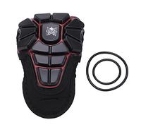 MEROCA Kids Bike Stem Protector, Children Chest Protector for Balance , Shock Absorbing Silicone Protective Casing with Hook and Loop Strap for Scooter Handlebar Safety Gear (Nero Rosso)