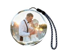 MEROCOLE Glass Sphere - Lettore video da 2,7 pollici, 4 GB, memoria | Per matrimoni, Natale, compleanni e omaggi per animali domestici; caricamento USB senza Wi-Fi o app per video e foto