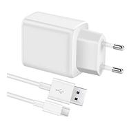 MEROM Caricatore 18W Quick Charge 3.0 Alimentatore Ricambio Type C per Samsung Galaxy S10 S10 E Huawei P20 Xiaomi Mi 9 Redmi Note 9S HTC 10 LG G5 Cavo Caricabatterie Tipo C USB