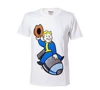 Meroncourt Uomo Vault Boy Bomber Short Sleeve T-Shirt, Bianco, XX-Large - [Edizione: Regno Unito]