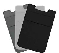 Meroqeel Custodia a portafoglio per telefono cellulare con adesivo sul retro della custodia per iPhone, confezione da 3 custodie adesive per carte di credito, carte d'identità aziendali, portafogli,