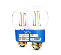 Meross 2PCS Smart Lampadine Alexa LED con dimmerabile bianco caldo Vintage Edison E27, Lampadine Wifi 9W(equivalente a 60W )Compatibile con Apple HomeKit Siri, Alexa, Google Assistant & SmartThings