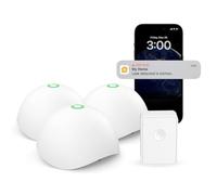 Meross 3 Pezzi Rivelatore di Acqua Intelligente per Apple HomeKit, Sensore Acqua con Hub WiFi Allarme Acqua Rivelatore di Inondazione Ip67, Allarme Audio Fino a 60db per Cucina, Bagno, Cantina
