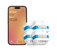 Meross 4PCS Interruttore Smart Luci WiFi, Interruttore della Luce Intelligente 1 Way, Interruttore a Muro, Comando Vocal, Compatibile con Apple HomeKit, Alexa, Google Home e SmartThings