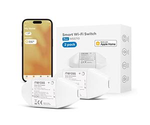 Meross Interruttore intelligente WiFi universale con telecomando, Switch Smart compatibile con Apple HomeKit, Alexa e Google Home, Modulo fai da te universale intelligente per la domotica