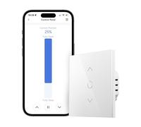 Meross Interruttore Per Tapparelle Collegato WiFi (è Necessario Il Filo Neutro), Compatibile con Alexa, Google Home e Smartthings, Controllo Percentuale, Comando Vocale e Telecomando