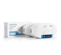 Meross Interruttore WiFi Matter, 16A Smart Switch con Matter Simple Setup (MSS) e Monitoraggio Energetico, Interruttore Intelligente Compatibile con Apple Home, Alexa e Google Home, 2 Pezzi