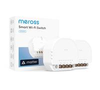 Meross Interruttore WiFi Matter, 2 Pcs - Filo Neutro Richiesto | Controllo Luce e Monitoraggio Consumi Elettrici, Compatibile con Apple HomeKit, Alexa, Google Home e Home Assistant
